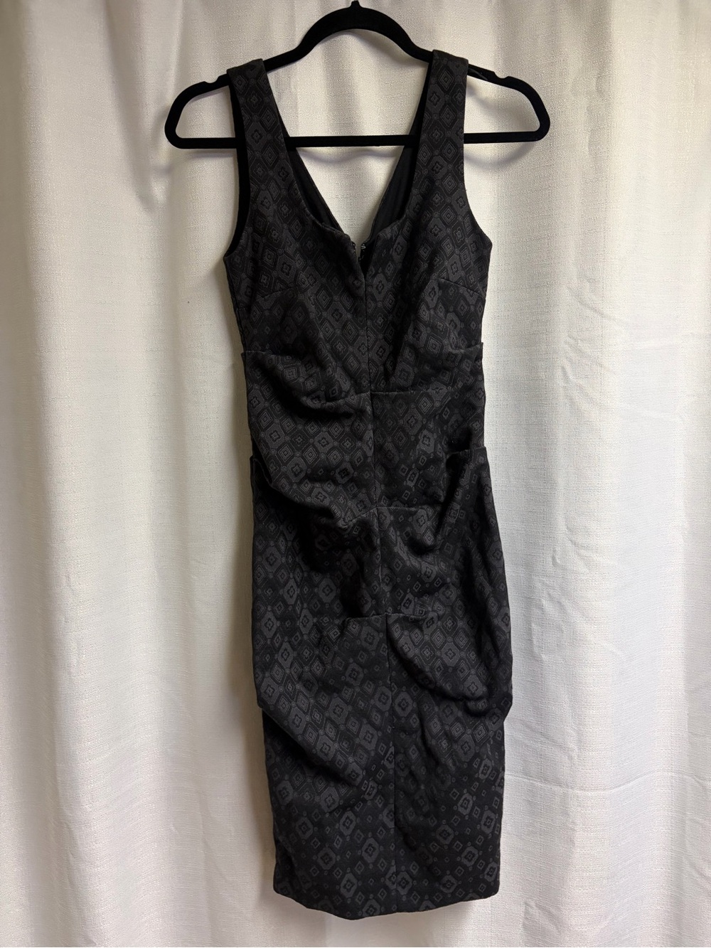 Le Chateau Strapless Black and Grey Dress